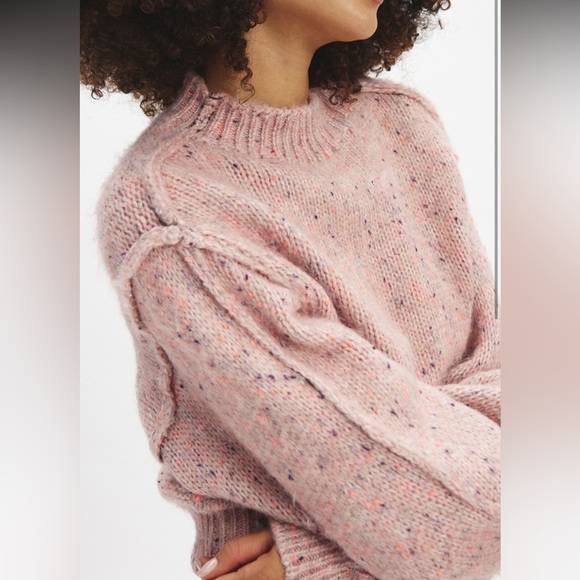 Kimchi Blue Sweaters - Kimchi Blue Speckled Pink Sweater